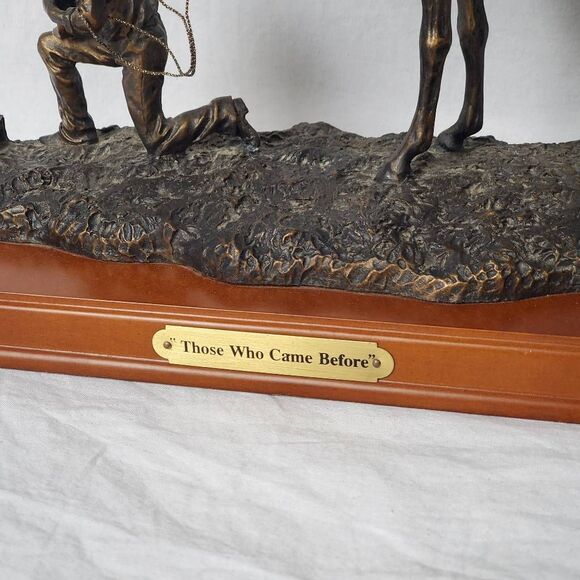 Montana Silversmiths "Those Who Came Before" Cowboy & Horse Western Bronze Sculp - Picture 3 of 13